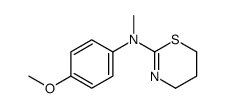 N-(4-methoxyphenyl)-N-methyl-5,6-dihydro-4H-1,3-thiazin-2-amine结构式