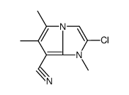 2-chloro-1,5,6-trimethylpyrrolo[1,2-a]imidazole-7-carbonitrile结构式