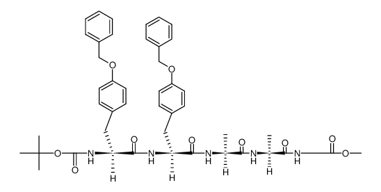 Boc-Tyr(Bzl)-Tyr(Bzl)-Ala-Ala-Gly-OMe结构式