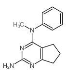 5H-Cyclopentapyrimidine-2,4-diamine,6,7-dihydro-N4-methyl-N4-phenyl- (9CI) Structure