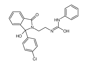 1-[2-[1-(4-chlorophenyl)-1-hydroxy-3-oxoisoindol-2-yl]ethyl]-3-phenylurea Structure