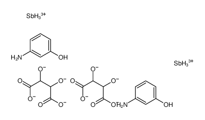 3-aminophenol,antimony(3+),2,3-dioxidobutanedioate,hydron结构式