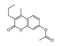 4-methyl-2-oxo-3-propyl-2H-chromen-7-yl acetate结构式