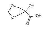 2,4-Dioxabicyclo[3.1.0]hexane-6-carboxylicacid,6-hydroxy-,(1alpha,5alpha,6beta)-(9CI) Structure