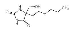 2,4-Imidazolidinedione,5-hexyl-5-(hydroxymethyl)- Structure