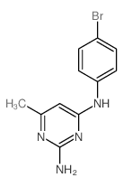 N-(4-bromophenyl)-6-methyl-pyrimidine-2,4-diamine structure