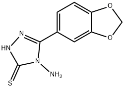 4-amino-5-(1,3-benzodioxol-5-yl)-4H-1,2,4-triazole-3-thiol Structure