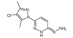 [6-(4-chloro-3,5-dimethylpyrazol-1-yl)pyridazin-3-yl]hydrazine结构式