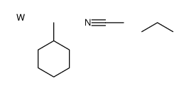 acetonitrile,methylcyclohexane,propane,tungsten Structure