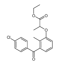 ethyl 2-[3-(4-chlorobenzoyl)-2-methylphenoxy]propanoate结构式