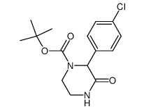 4-(tert-butoxycarbonyl)-3-(4-chlorophenyl)-piperazin-2-one Structure