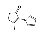 3-methyl-2-pyrrol-1-ylcyclopent-2-en-1-one Structure