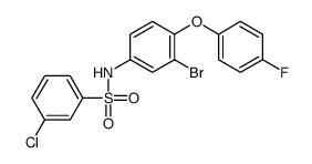 N-[3-bromo-4-(4-fluorophenoxy)phenyl]-3-chlorobenzenesulfonamide结构式