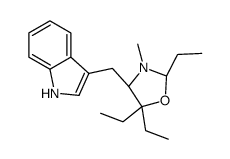 (2S,4S)-2,5,5-triethyl-4-(1H-indol-3-ylmethyl)-3-methyl-1,3-oxazolidine结构式