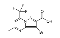 3-BROMO-5-METHYL-7-TRIFLUOROMETHYL-PYRAZOLO[1,5-A]PYRIMIDINE-2-CARBOXYLIC ACID结构式