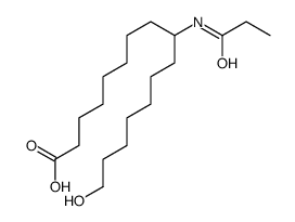 16-hydroxy-9-(propanoylamino)hexadecanoic acid结构式