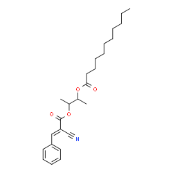 2-((2-Cyano-3-phenyl-1-oxo-2-propenyl)oxy)-1-methylpropyl undecanoate structure