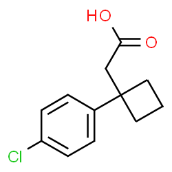 2-[1-(4-Chlorophenyl)cyclobutyl]acetic acid Structure