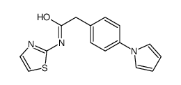 2-(4-pyrrol-1-ylphenyl)-N-(1,3-thiazol-2-yl)acetamide Structure