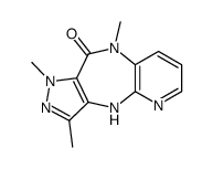 1,3,9-trimethyl-4,9-dihydropyrazolo[4,3-e]pyrido[3,2-b][1,4]diazepin-10(1H)-one结构式