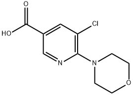 5-chloro-6-morpholinonicotinic acid Structure