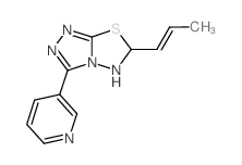 6-((1E)-prop-1-enyl)-3-pyridin-3-yl-5,6-dihydro[1,2,4]triazolo[3,4-b][1,3,4]thiadiazole (en) Structure