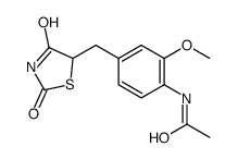 N-[4-[(2,4-dioxo-1,3-thiazolidin-5-yl)methyl]-2-methoxyphenyl]acetamide Structure