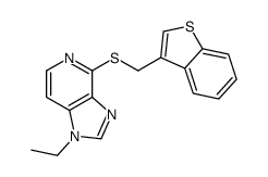 4-(1-benzothiophen-3-ylmethylsulfanyl)-1-ethylimidazo[4,5-c]pyridine结构式