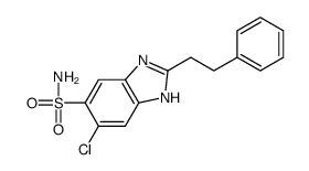 6-chloro-2-(2-phenylethyl)-3H-benzimidazole-5-sulfonamide结构式