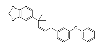 5-[2-methyl-5-(3-phenoxyphenyl)pent-3-en-2-yl]-1,3-benzodioxole结构式