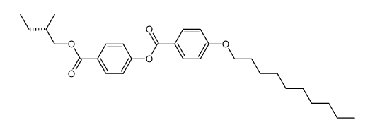 (S)-(+)-2-methyl-1-butyl-4-(4-decyloxybenzoyloxy)benzoate结构式