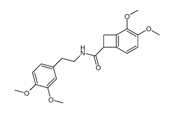 N-(3,4-dimethoxyphenethyl)-3,4-dimethoxycyclobutene-1-carboxamide结构式