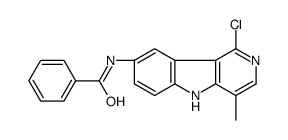 N-(1-chloro-4-methyl-5H-pyrido[4,3-b]indol-8-yl)benzamide Structure