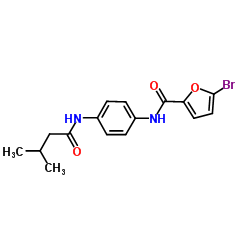 5-Bromo-N-{4-[(3-methylbutanoyl)amino]phenyl}-2-furamide结构式