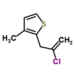 2-(2-Chloro-2-propen-1-yl)-3-methylthiophene结构式