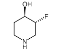 Trans-3-Fluoropiperidin-4-Ol结构式