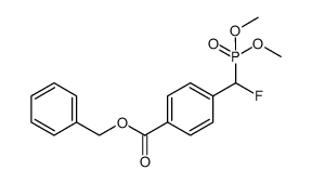 4-[(dimethoxy-phosphoryl)-fluoro-methyl]-benzoic acid benzyl ester结构式