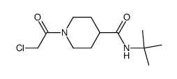 1-(2-chloroacetyl)-N-(1,1-dimethylethyl)-4-piperidinecarboxamide结构式