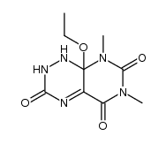 1,2,3,5,6,7,8,8a-octahydro-6,8-dimethyl-8a-ethoxypyrimido[5,4-e][1,2,4]triazine-3,5,7-trione Structure