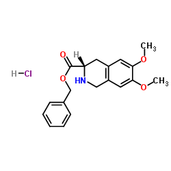 1,2,3,4-四氢-6,7-二甲氧基异喹啉-3-羧酸苄酯盐酸盐结构式