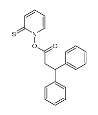 (3,3-diphenylpropanoyloxy)-2-pyridinethione结构式