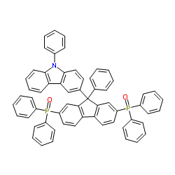 3-(2,7-bis(diphenylphosphoryl)-9-phenyl-9H-fluoren-9-yl)-9-phenyl-9H-carbazole structure