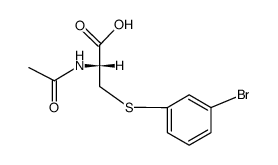 S-(3-bromophenyl)mercapturic acid structure