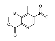 methyl 3-bromo-4-methyl-5-nitropicolinate Structure