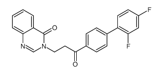 3-[3-[4-(2,4-difluorophenyl)phenyl]-3-oxopropyl]quinazolin-4-one Structure