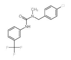 1-[(4-chlorophenyl)methyl]-1-methyl-3-[3-(trifluoromethyl)phenyl]urea结构式