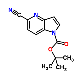 tert-butyl 5-cyano-1H-pyrrolo[3,2-b]pyridine-1-carboxylate Structure