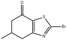 2-溴-5-甲基-5,6-二氢苯并[D]噻唑-7(4H)-酮结构式