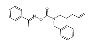 acetophenone N,N-(benzyl(pent-4-en-1-yl)carbamoyl) oxime Structure