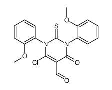 1,3-Bis(2-methoxyphenyl)-6-chloro-5-formyl-2-thiouracil Structure